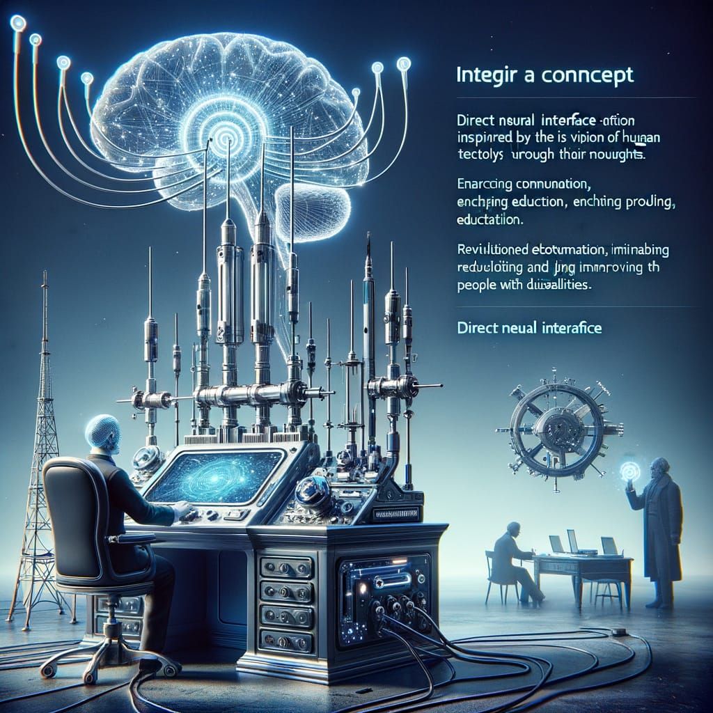Futuristic Neural Interface Technology Concept