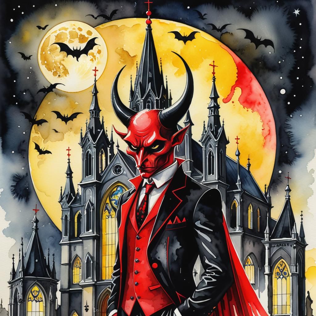 Ethereal Devil Portrait in Maximum Detail