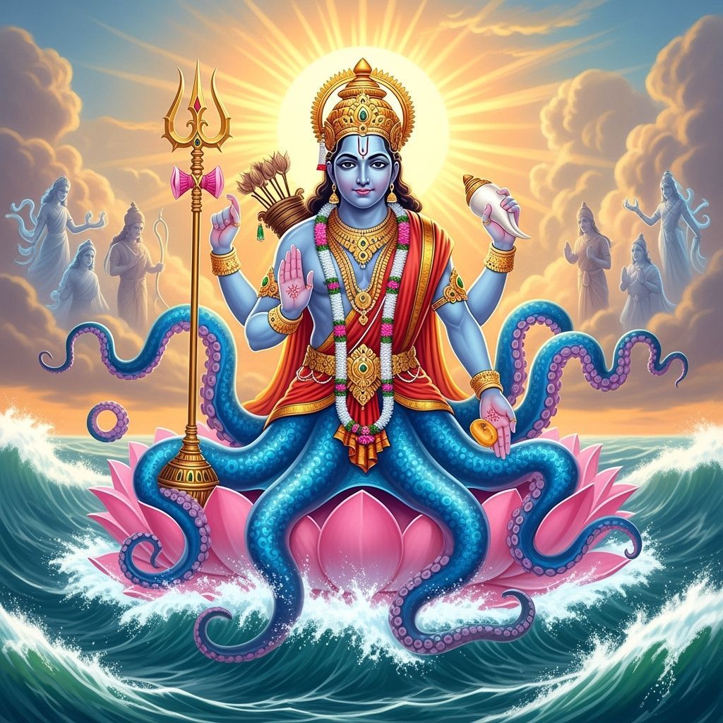 Octopus Deity Inspired by Hindu Mythology