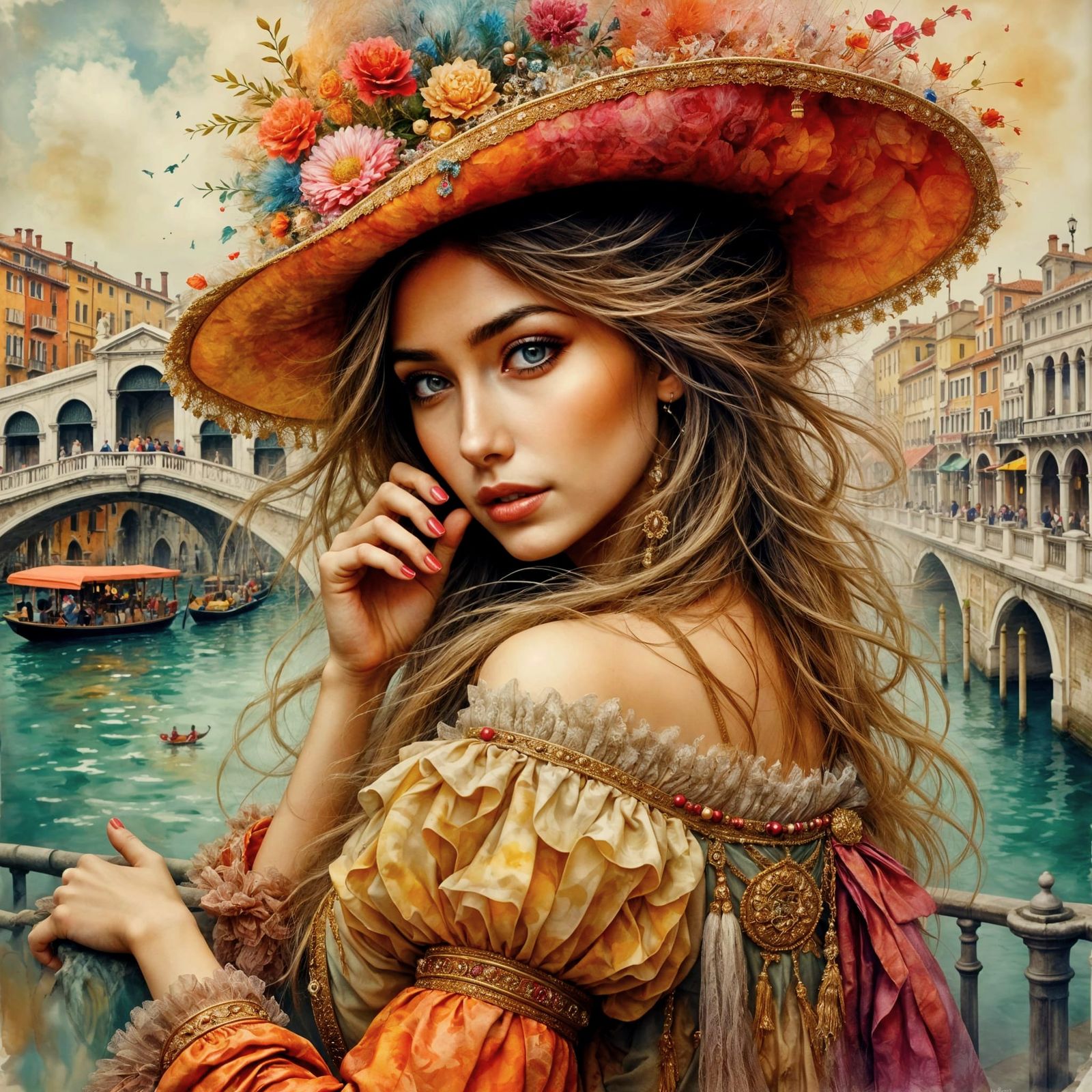 Glamour in Venice 6 👒 👗 💐