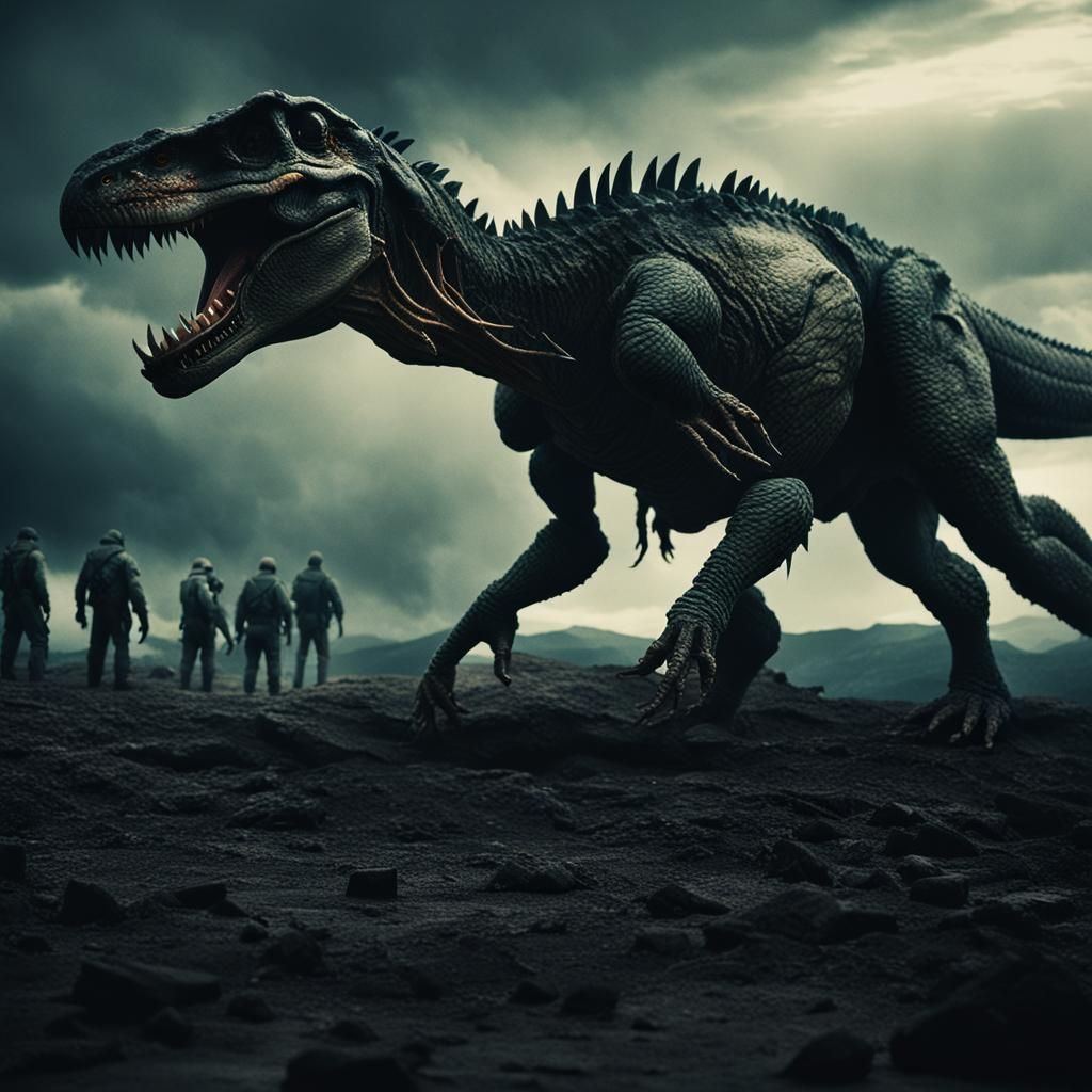 Doomsday Survivors: Cinematic Post-Apocalyptic Film Still