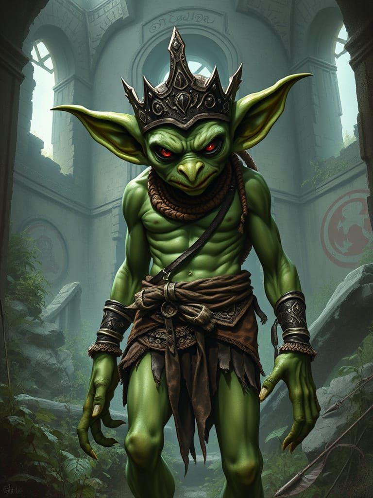 Emerald Goblin King in Abandoned Ruins