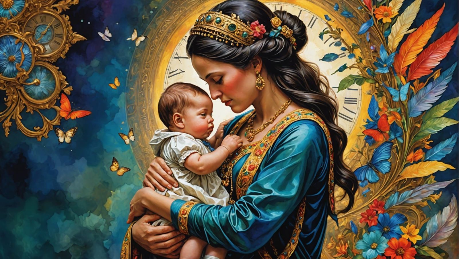 Motherhood Through Time: Digital Art Collage