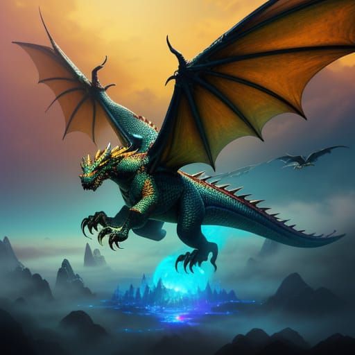 Dragons Protect Their Realm: Fantasy Concept Art