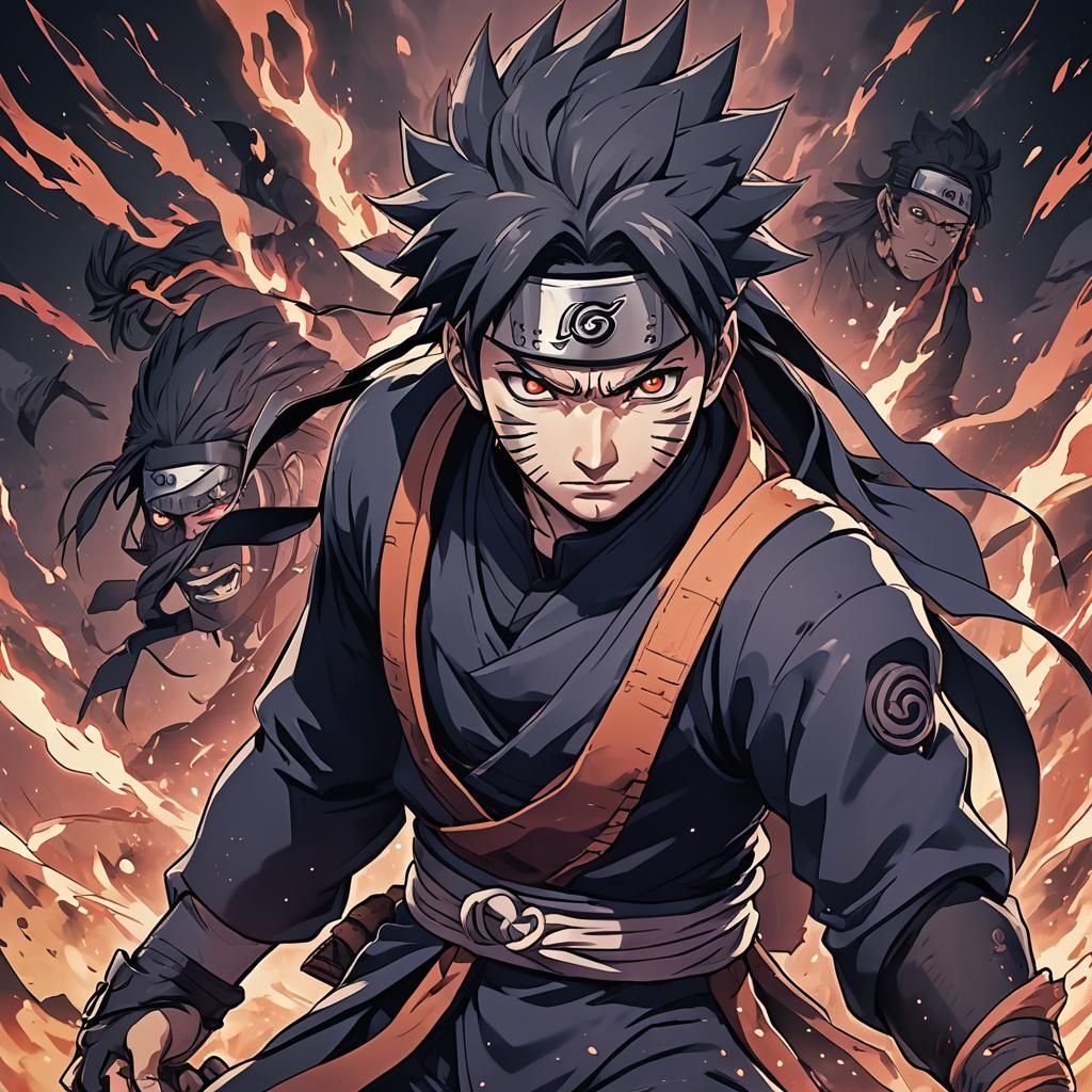 Powerful Evil Ninja in Anime Style