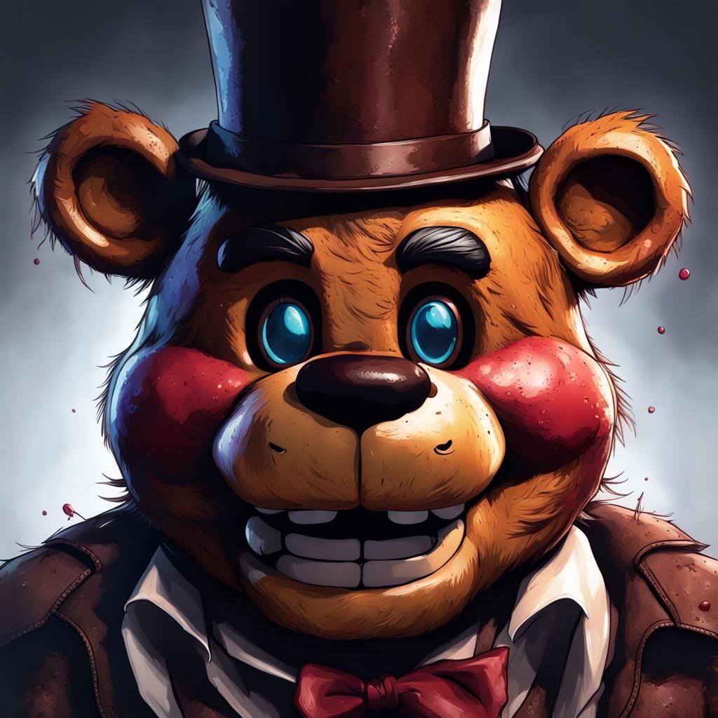 Hyperdetailed Freddy Fazbear Portrait in 8K Resolution