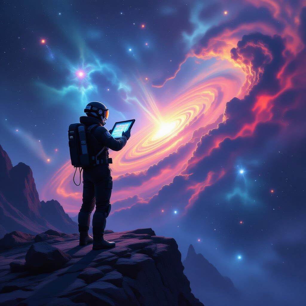 Cartographer Charts Nebula with Holographic Gear