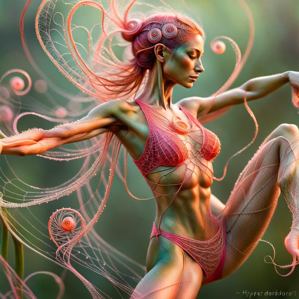 Intricate Dewlit Flowers Cascade from Bonsai Tree