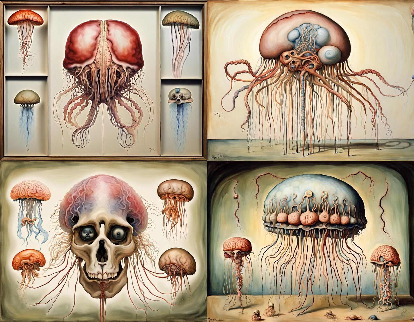 Ethereal DNA Dog: A Surreal Monstrous Hybrid