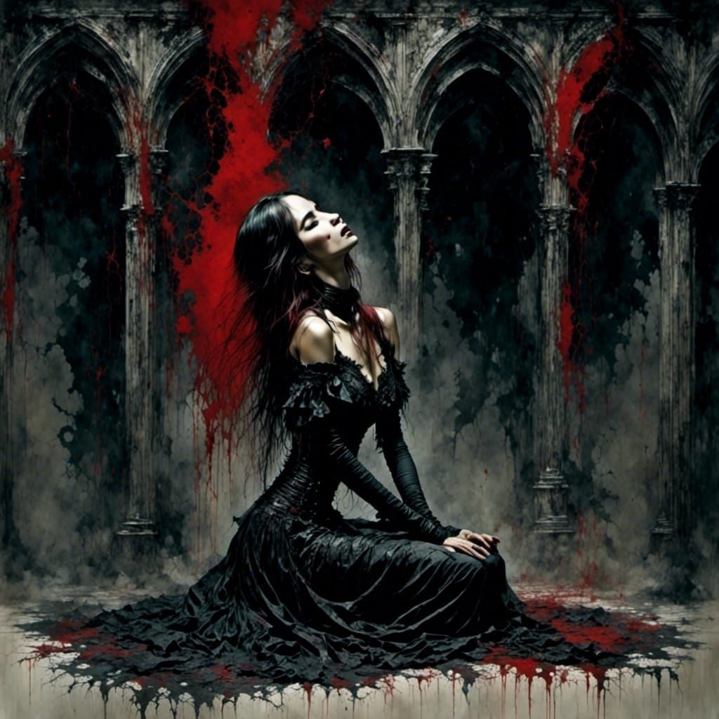 Gothic Horror: Despair in a Dark Mansion