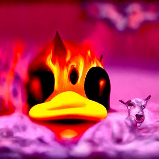 Ducks in Hell: A High-Resolution Rendering