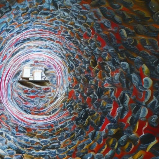 Craft Shop: Pottery and Spinning Wheels in Surreal Style