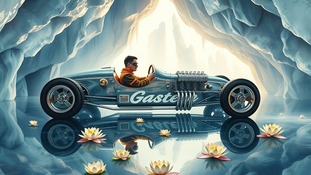 Vintage Racer in Gasser Hot Rod Crystal Cave
