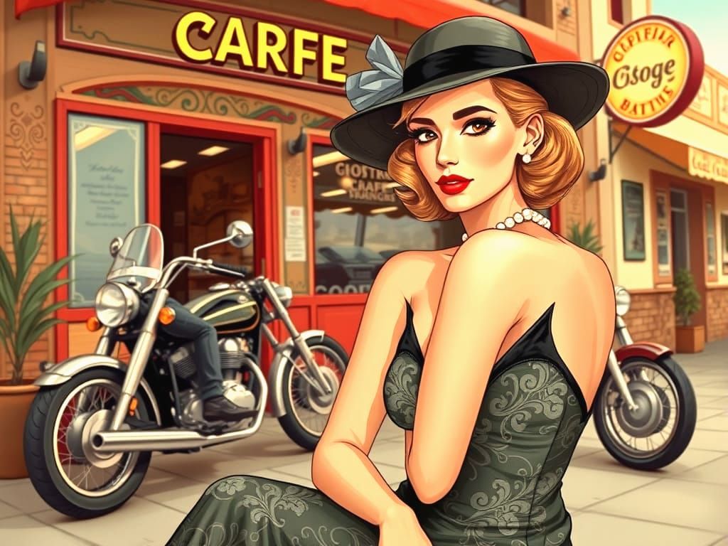 Art Deco Glamour Meets Greaser Style: A Classic Masterpiece