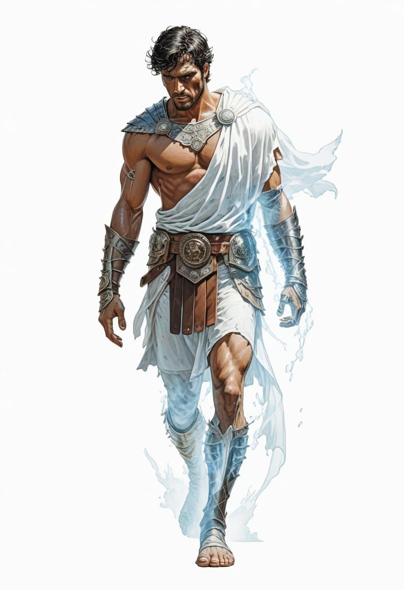 Roman Gladiator Haunts the Arena in Vibrant Colors