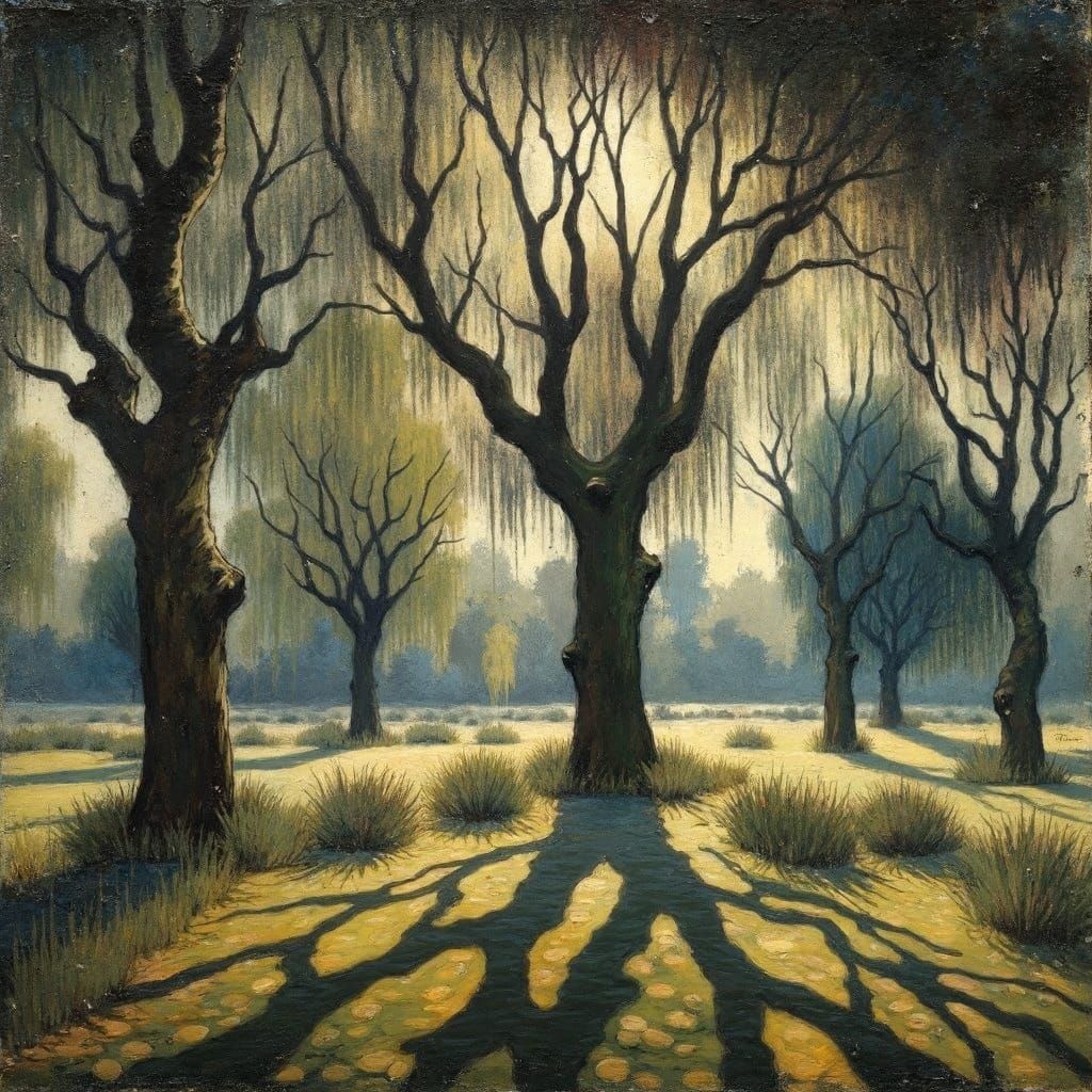 Willow Grove: Impression of Light and Shadow