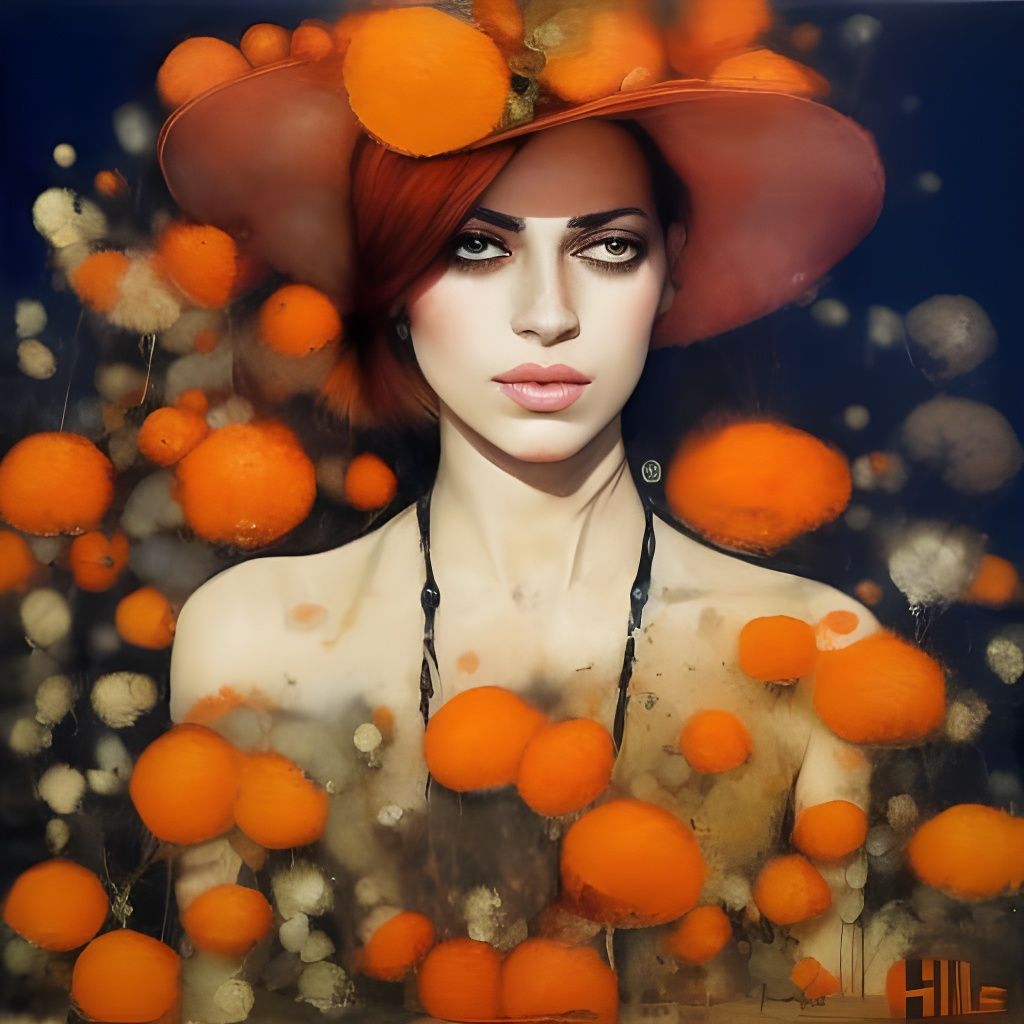 Oranges in Shades of Orange, Painterly Style