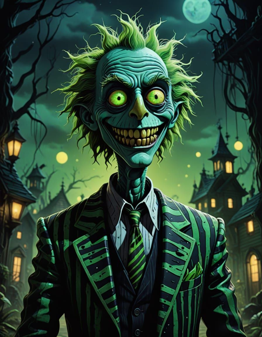 Mischievous Beetlejuice Bio-Exorcism Concept Art