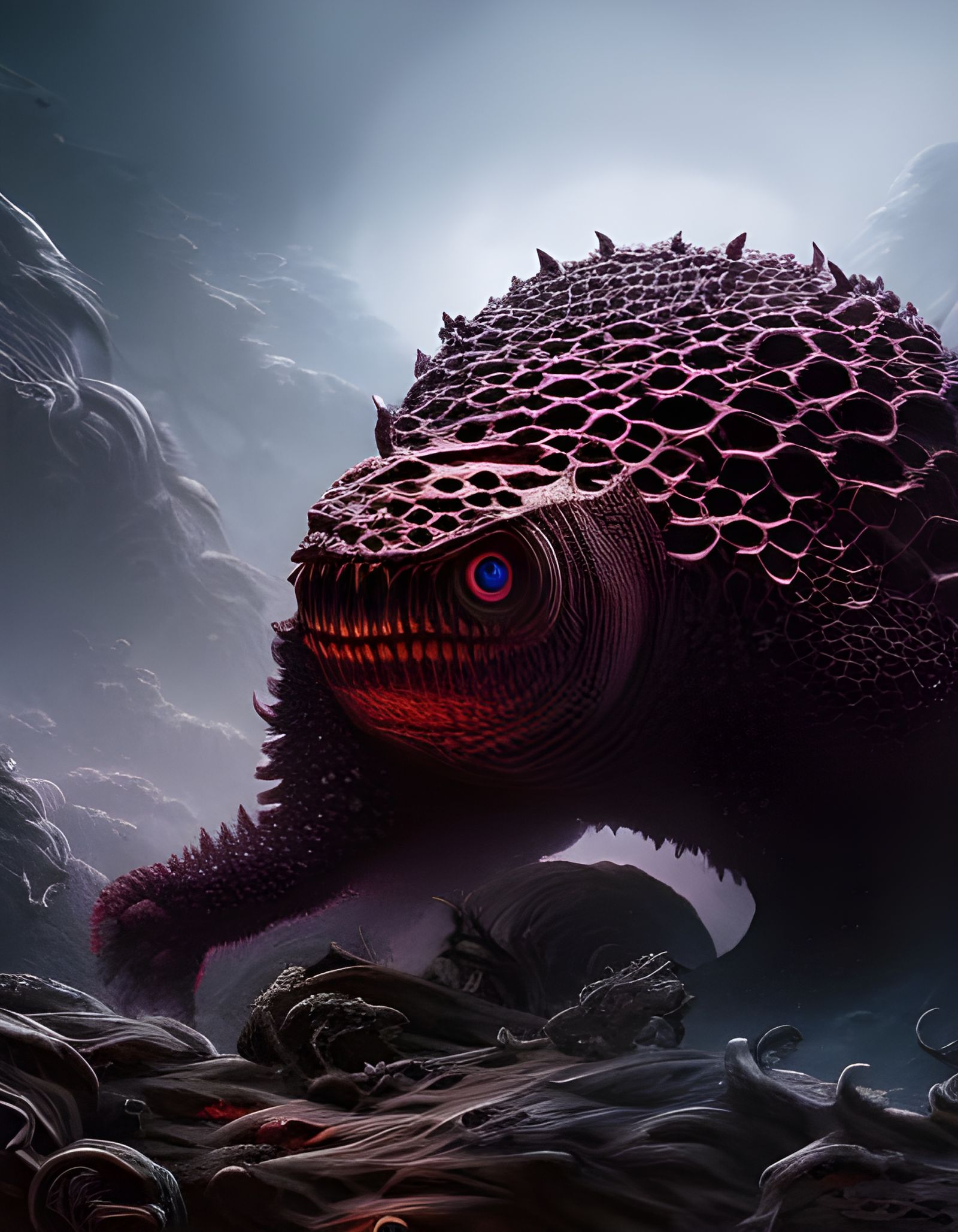 Alien Playing with Toddler in Arcane Style