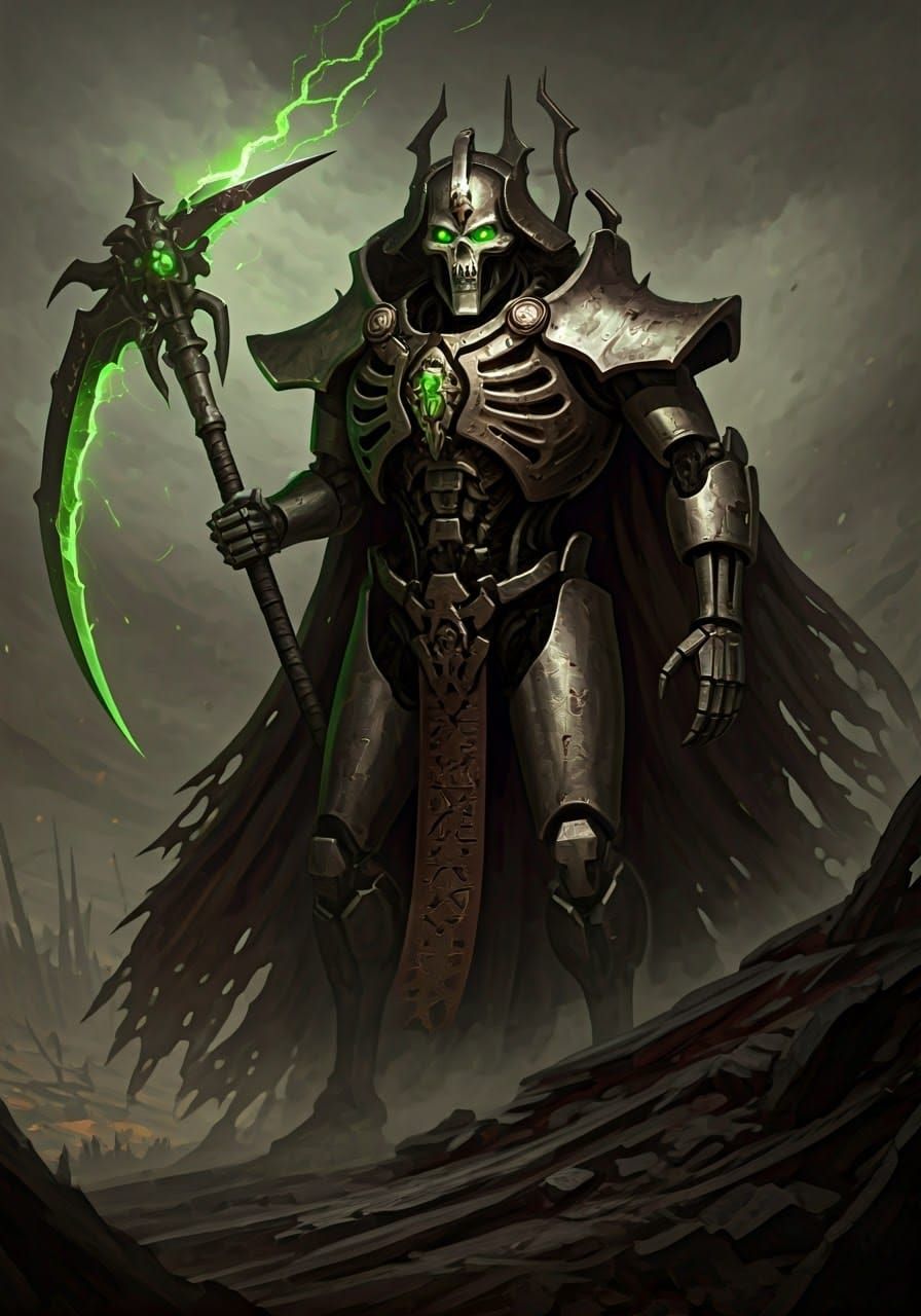 Necron Overlord Gleaming with Eldritch Energy