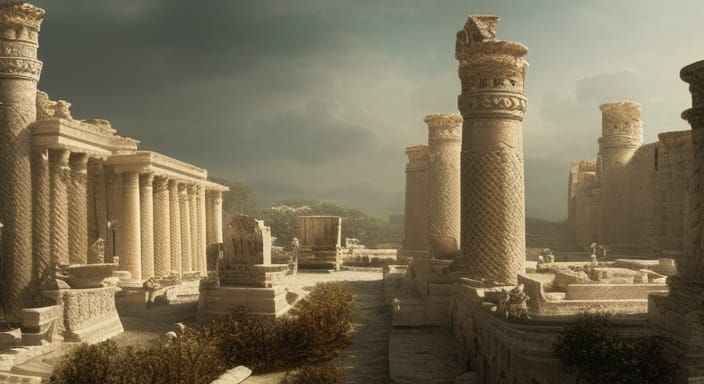 Epic Cinematic View of Ancient Carthage