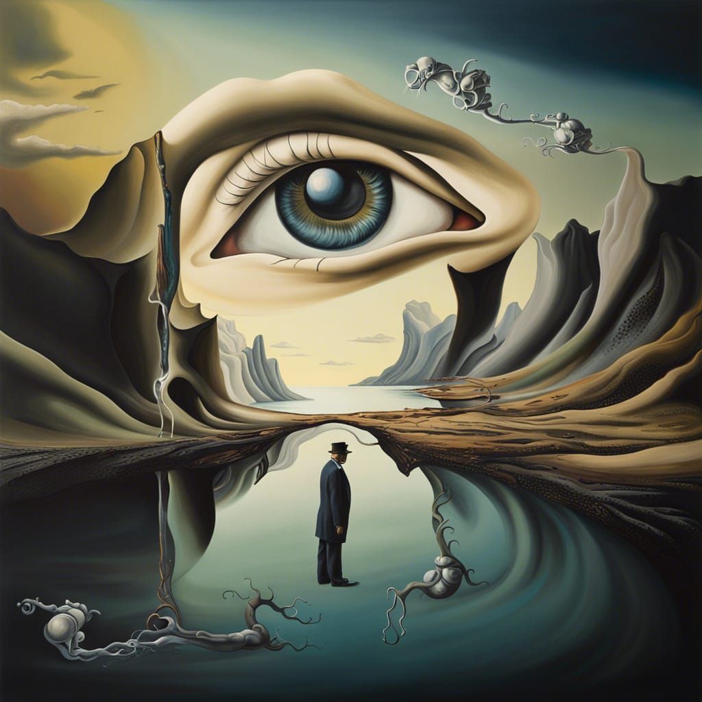 Surreal Composite Image in Salvador Dali Style