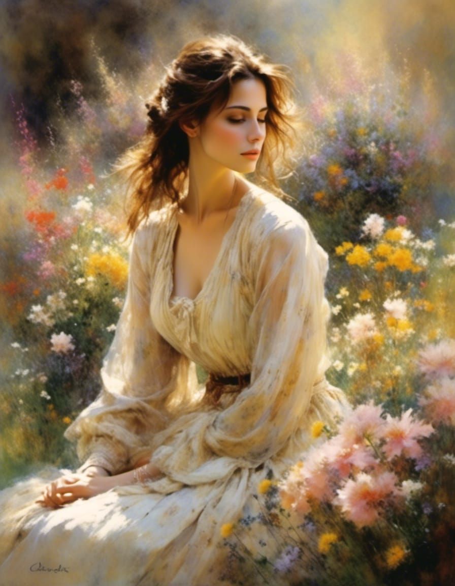 Lost in her thoughts