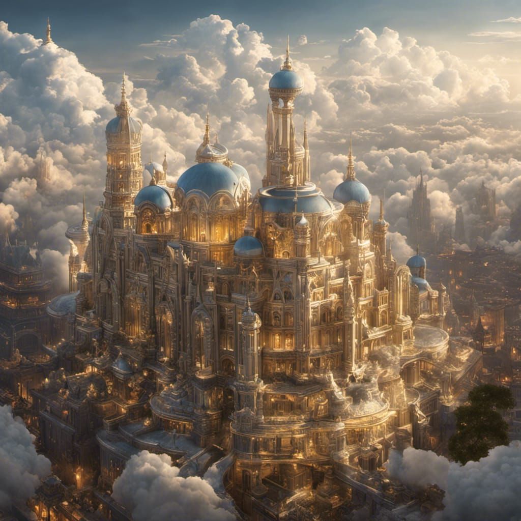 Ethereal Cloud City: A Science Fiction Masterpiece