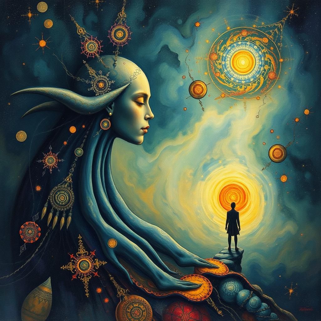 Cosmic Ancestral Realm: An Esoteric Abstract Art