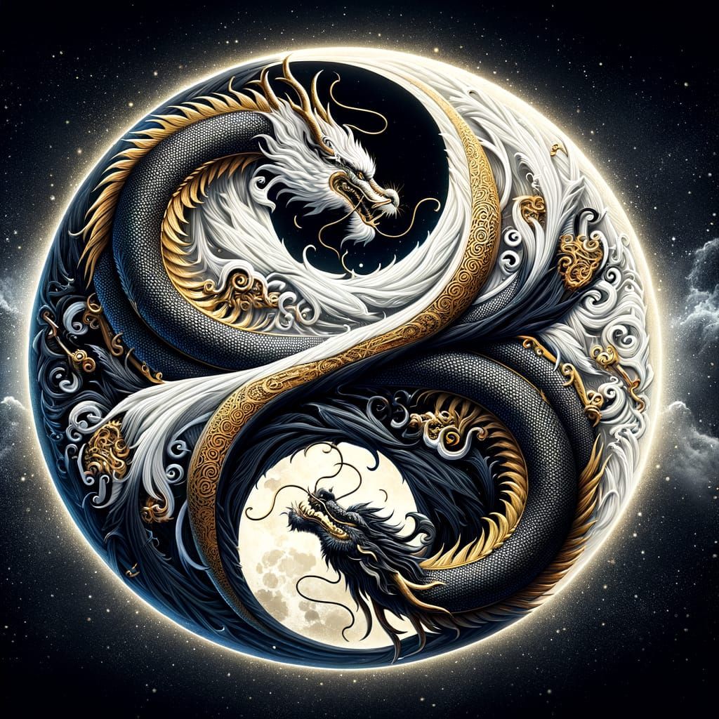 Yin Yang & Infinity Dragons