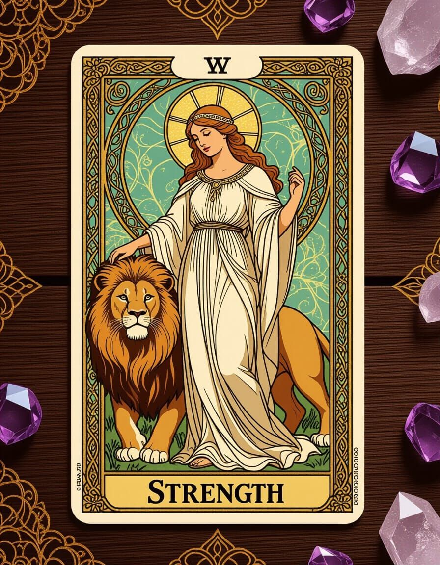 tarot card "Strength XI"