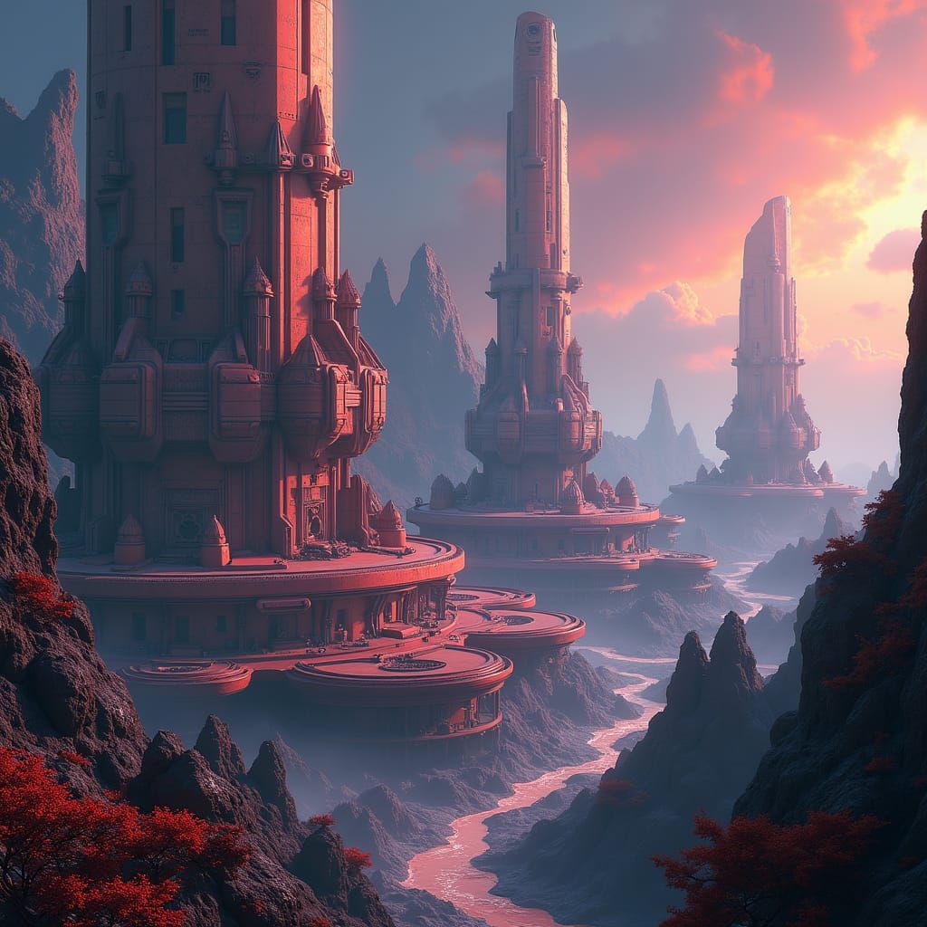 Futuristic Asteroid City in Unreal Engine 5