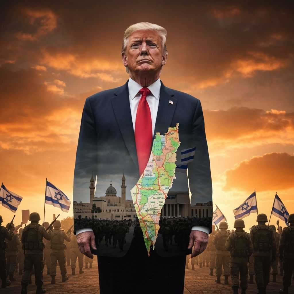 Double Exposure: Man and Israel Map in Realistic Style