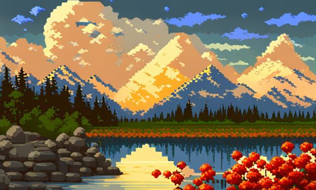 16 bit style landscape