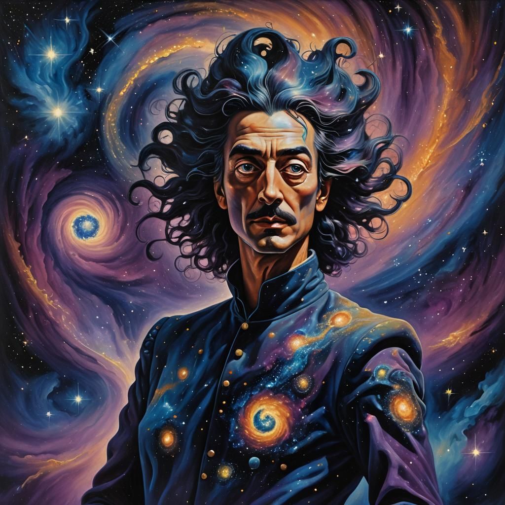 Cosmic Humanoid in Surrealist Style
