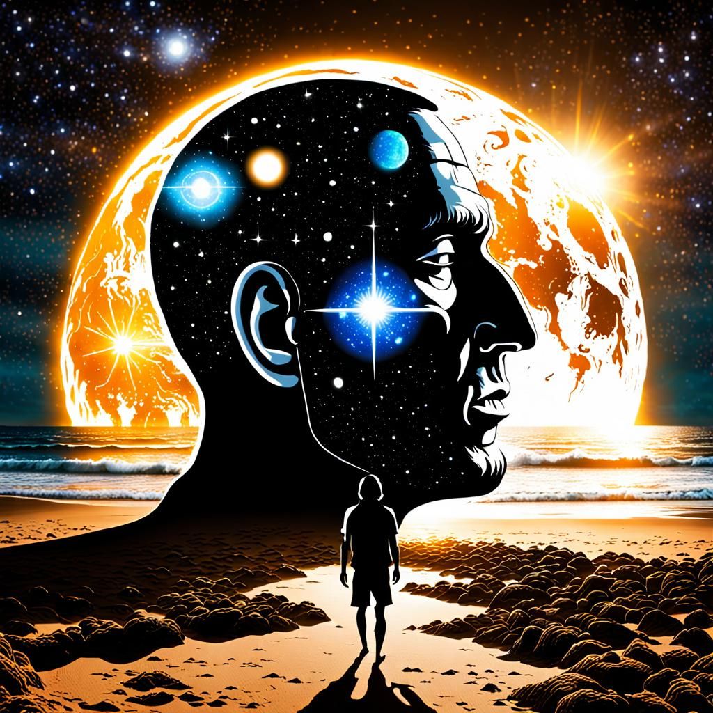 Cosmic God Finds Purpose on the Beach