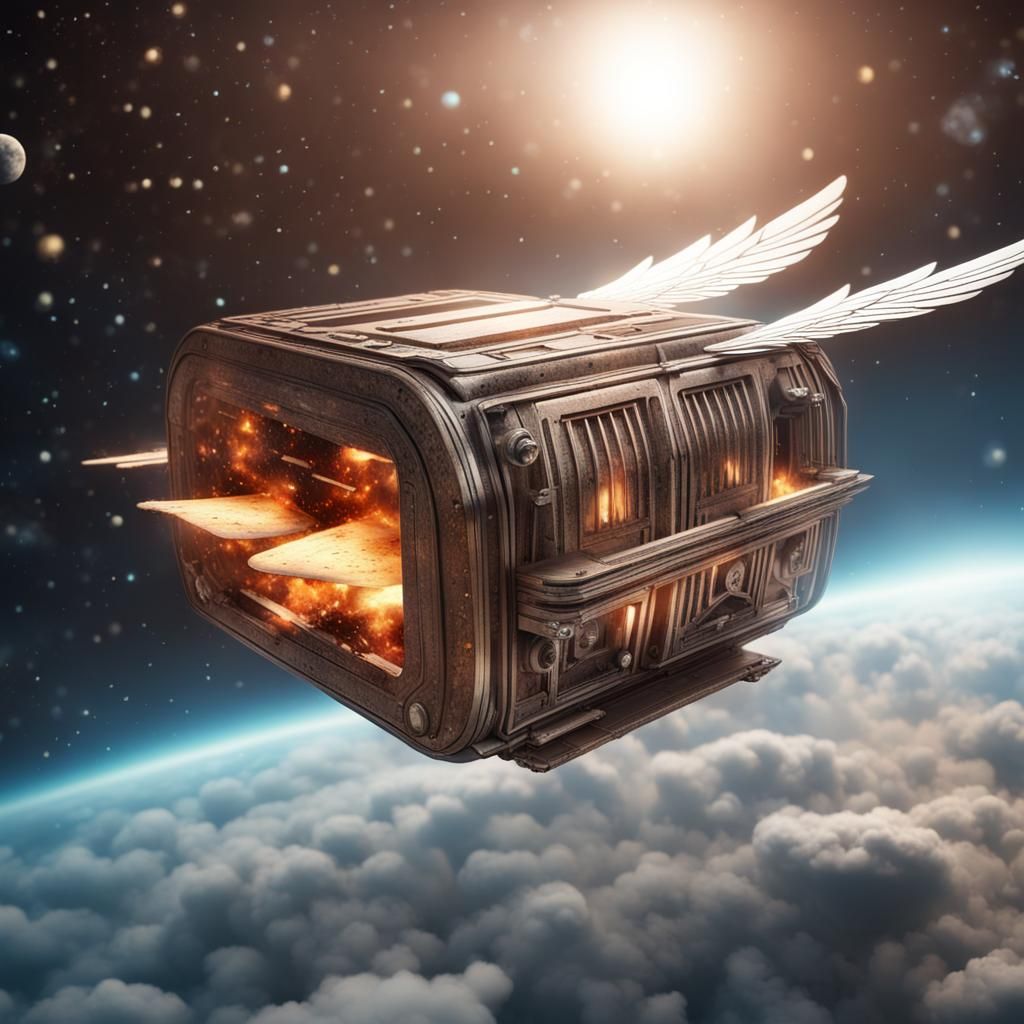 Winged Toasters Flying in Space: Digital Matte Painting