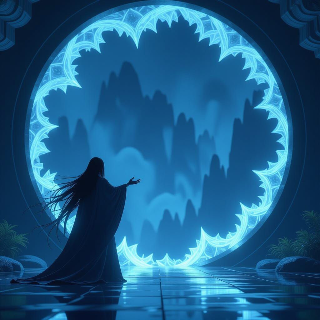 Solitary Sentinel's Forbidden Touch in 3D Anime Style