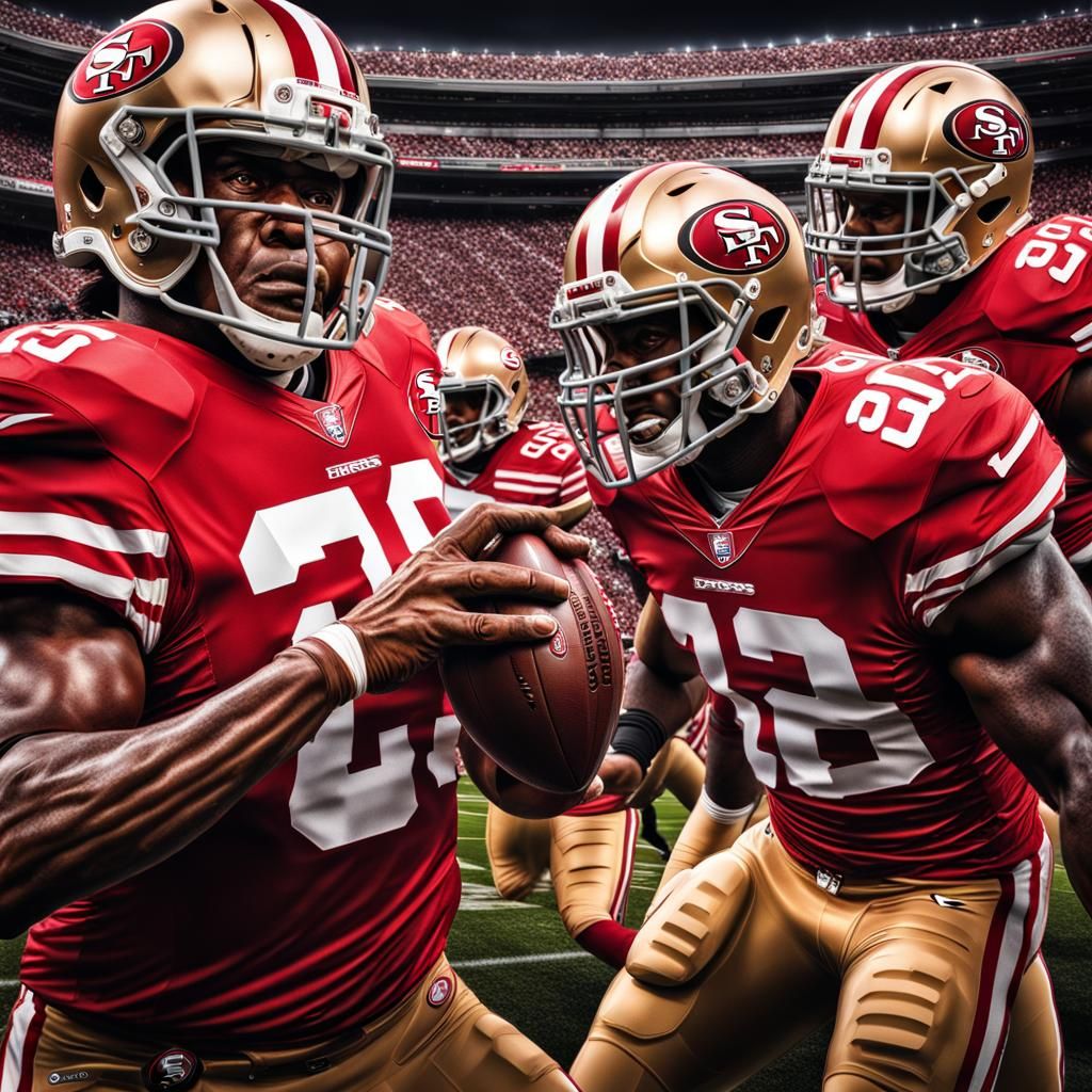 Hyperrealistic Image of San Francisco 49ers in HDR