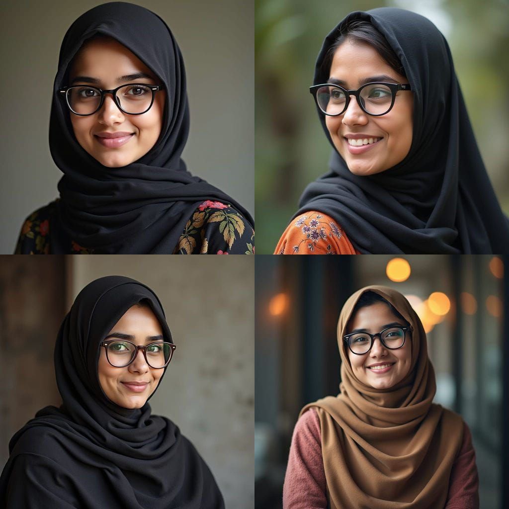 Bangladeshi Woman in Hijab with Glasses