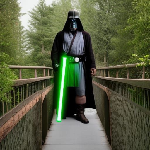 A Jedi Knight on a Narrow Bridge