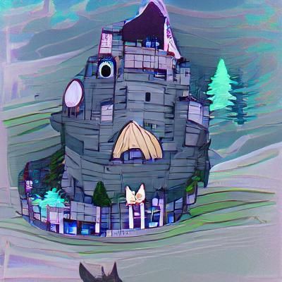Howl's Moving Castle: AI-Generated Image