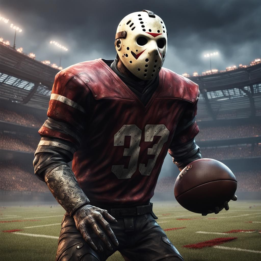 Jason Voorhies as a football player (version 2)