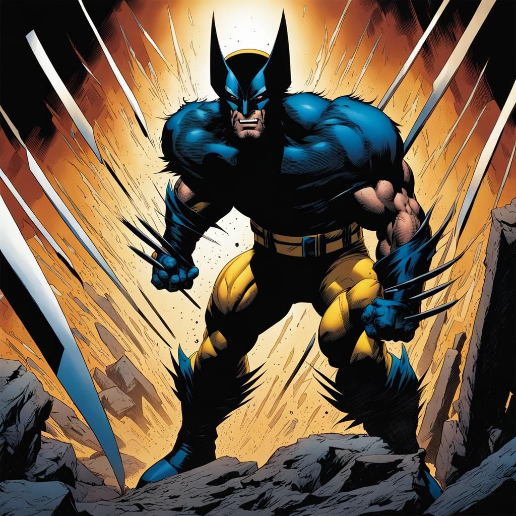 Wolverine in Ominous Comic Book Style