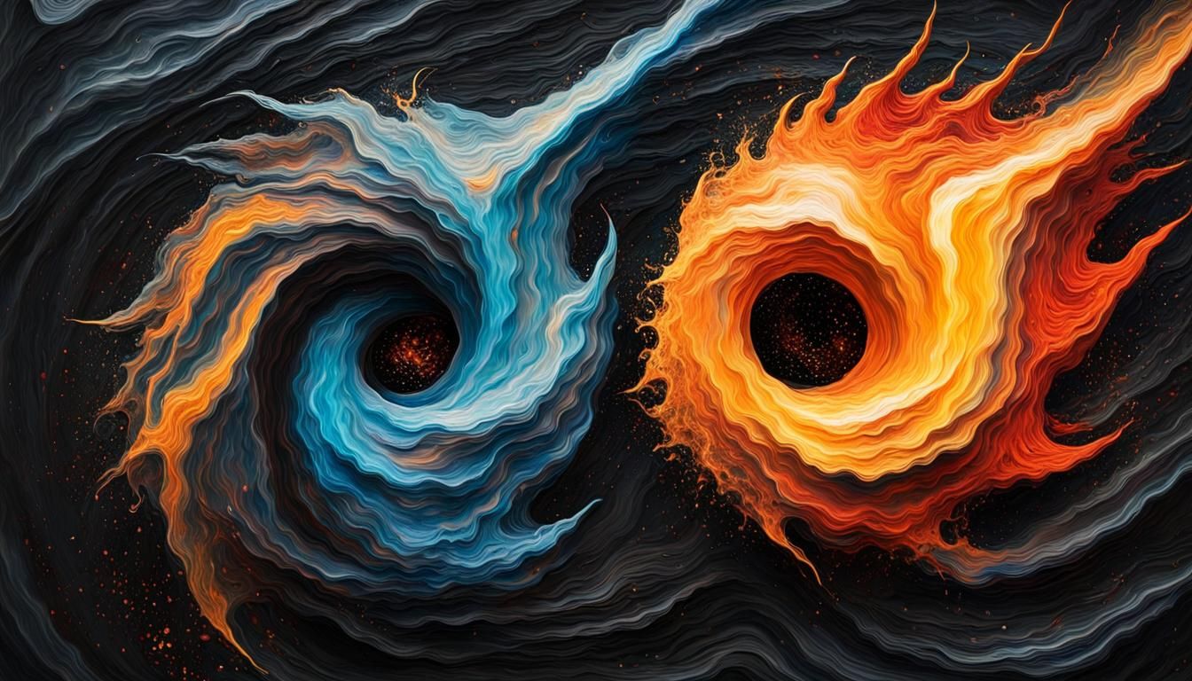 Cosmic Stars in Impasto Oil Paint Style