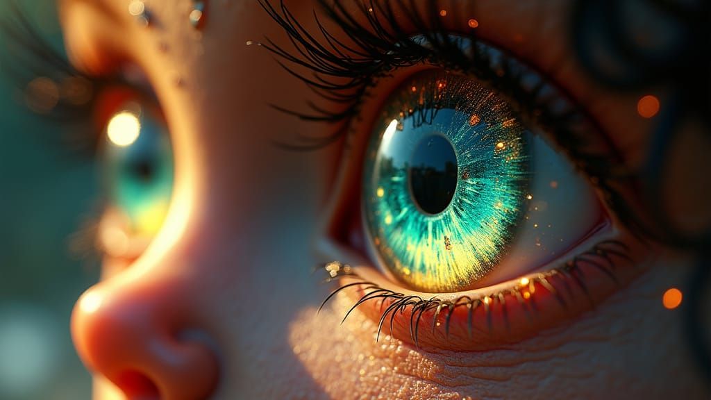Shimmering Eyes in Fantasy World, Unreal Engine 5