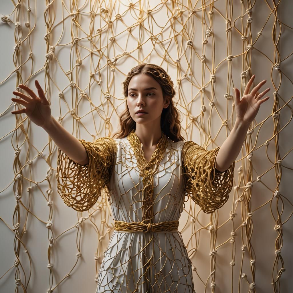 Knot Girl in Surreal Digital Art