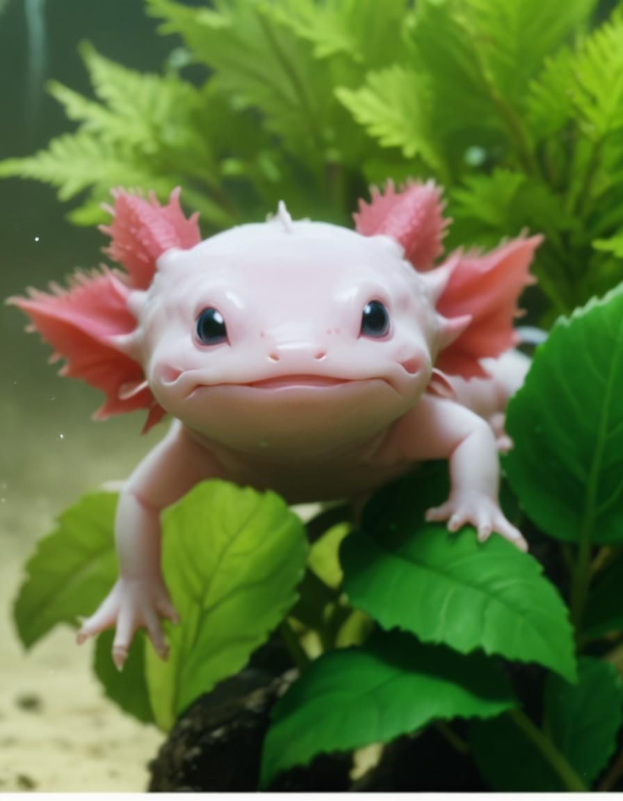 Anime Axolotl Masterpiece in Studio Ghibli Style