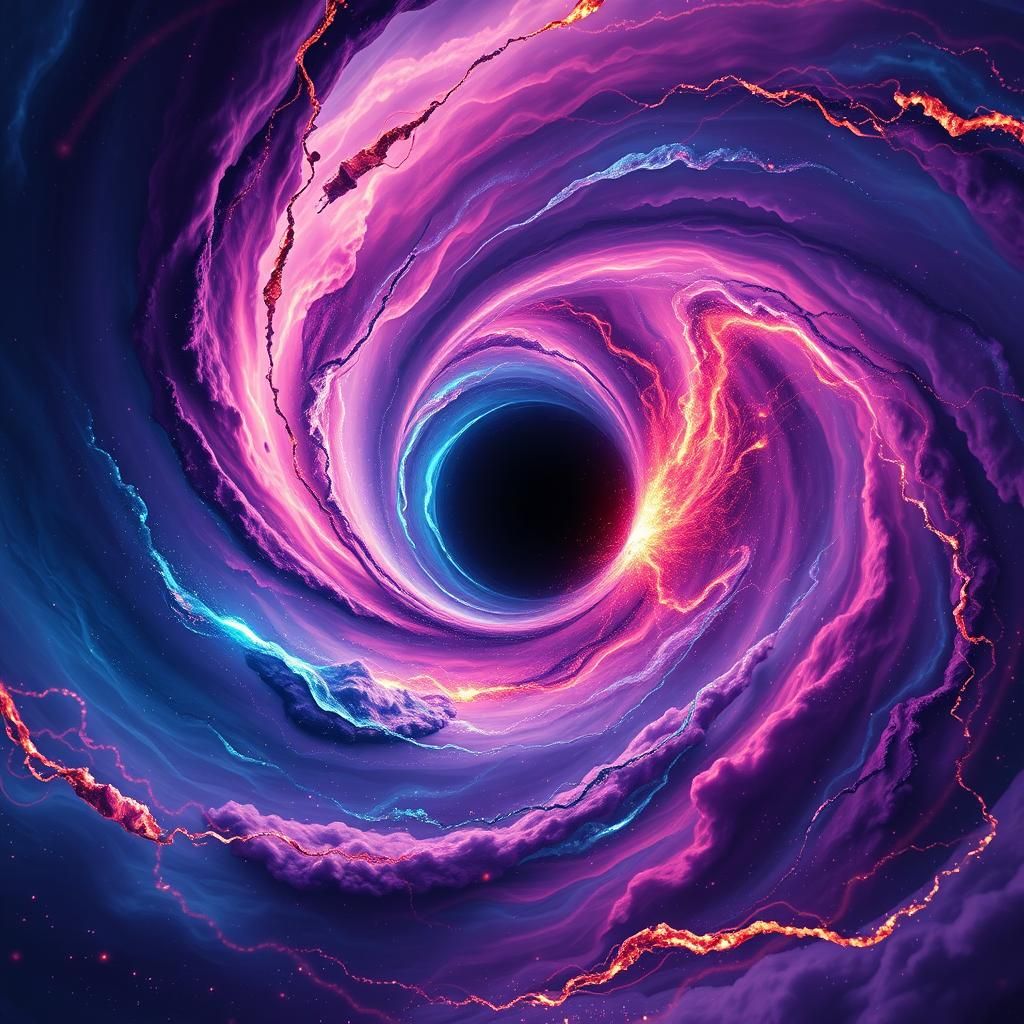 Galactic Collision Creates Swirling Vortex of Energy