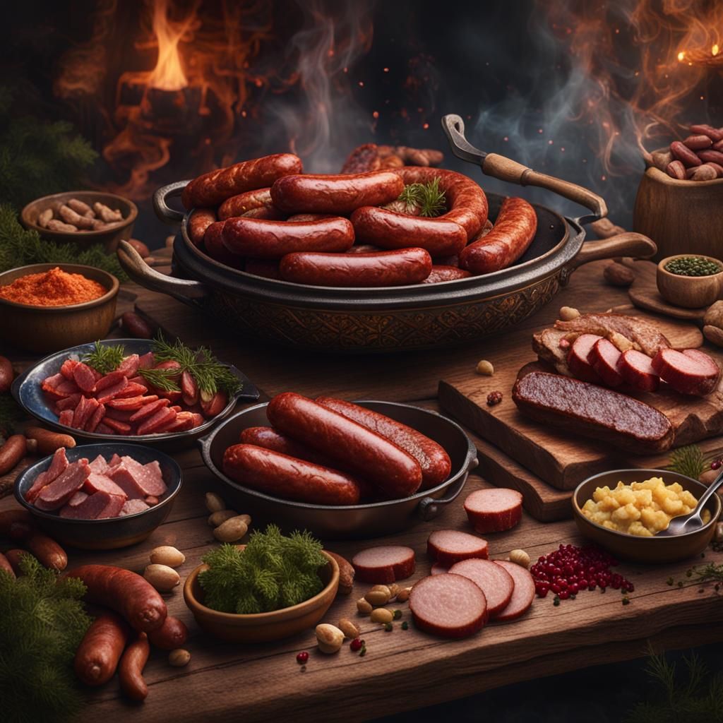 Smoked Meats: Detailed Matte Painting in Deep Color